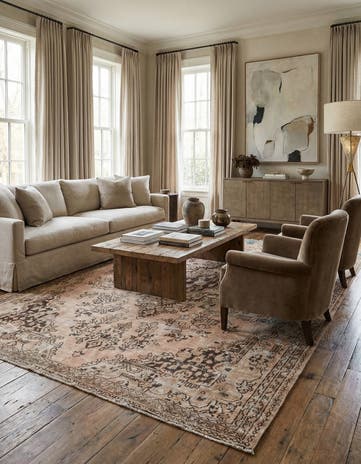 7' x 10' 2 Hand Knotted Ultra Vintage Persian Wool Rug