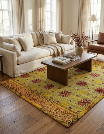 5' 6 x 8' Hand Knotted Darya Wool Rug