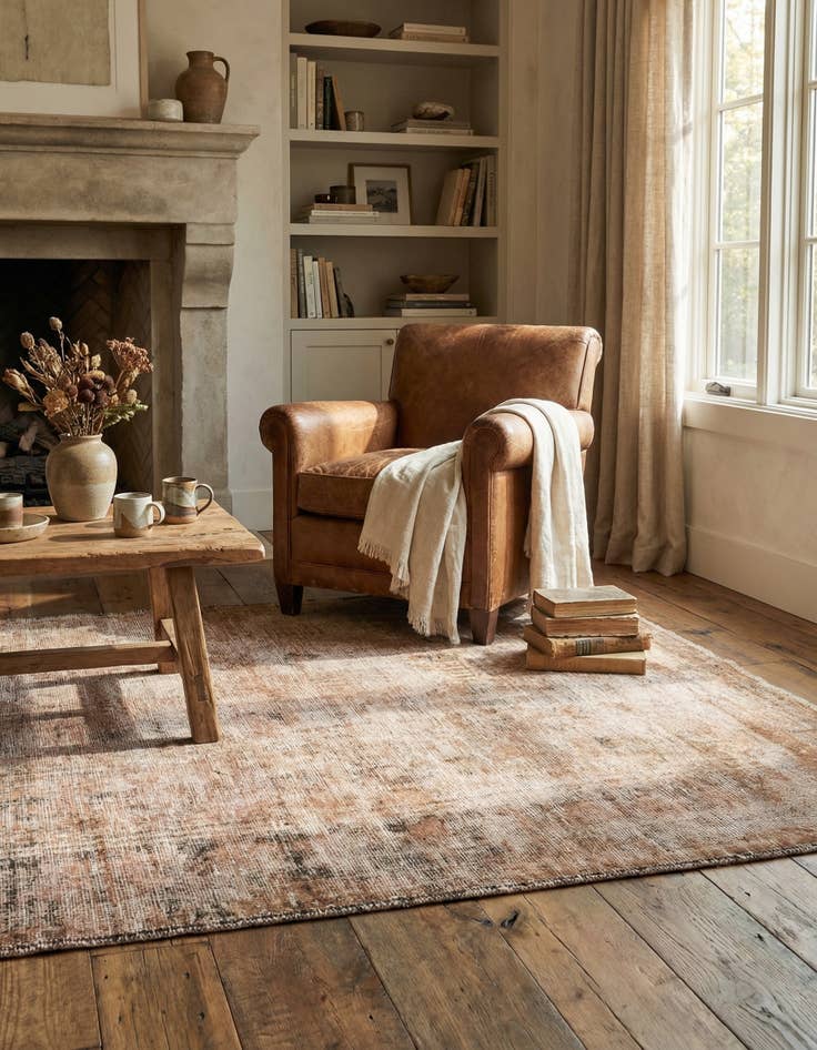 Detail image of 4' x 6' 6  Hand Knotted Ultra Vintage Persian Wool Rug