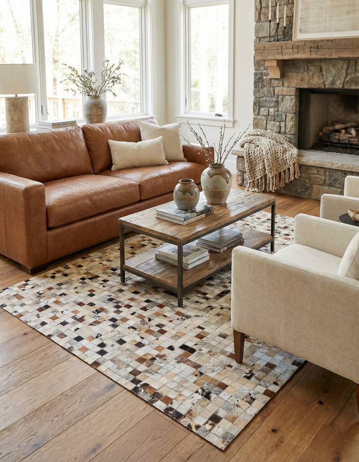 Detail image of  5' 1 x 8' Cowhide Rug