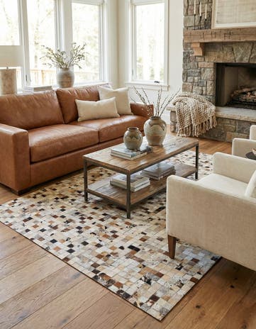 5' 1 x 8' Cowhide Rug