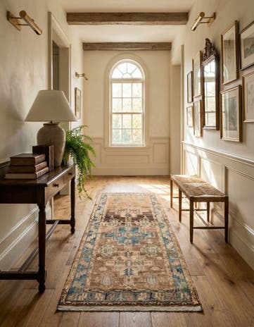 3' 10 x 7' 4 Hand Knotted Ultra Vintage Persian Wool Runner Rug