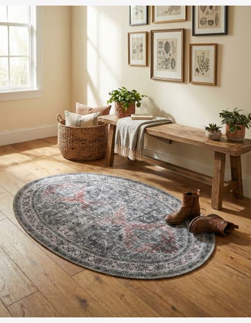 2' x 3' 1 Washable Timeless Oval Rug