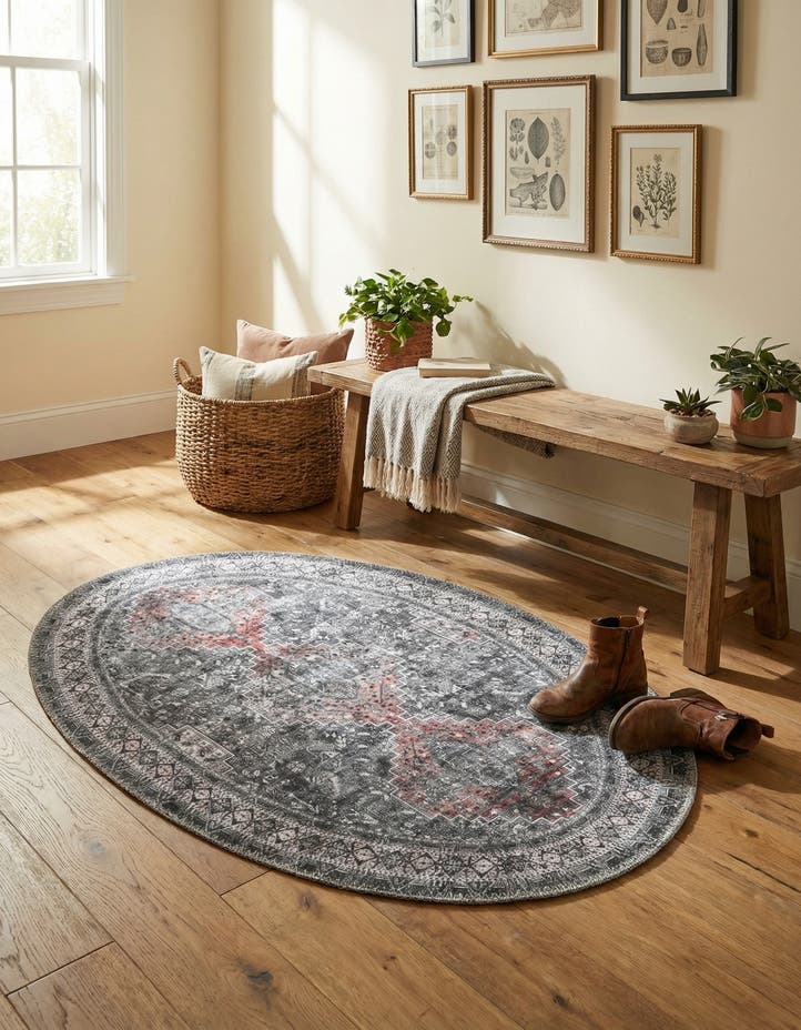 2' x 3' 1 Washable Timeless Oval Rug