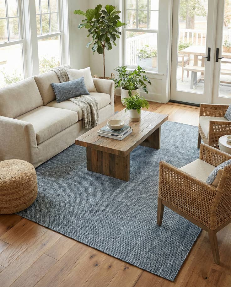 Detail image of 7' x 10' Easy-Clean Solid Indoor / Outdoor Rug