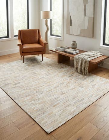 5' 4 x 7' 5 Cowhide Rug