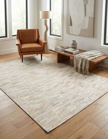 5' 4 x 7' 5 Cowhide Rug