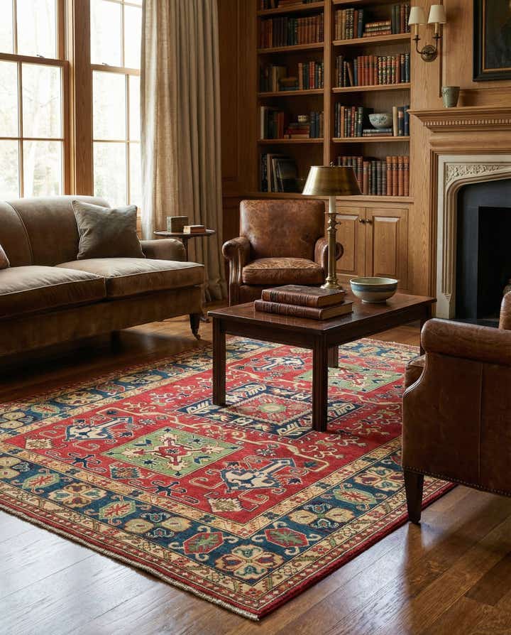 5' 7 x 7' 8 Hand Knotted Kazak Rug