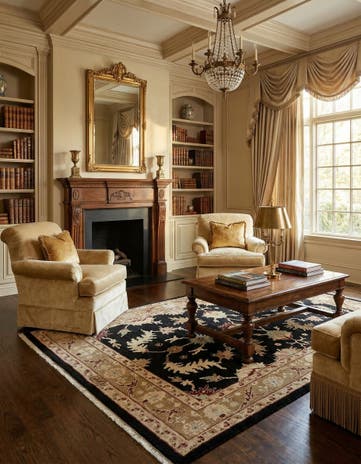 5' 3 x 7' 3 Hand Knotted Ziegler Wool Rug