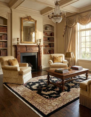 5' 3 x 7' 3 Hand Knotted Ziegler Wool Rug