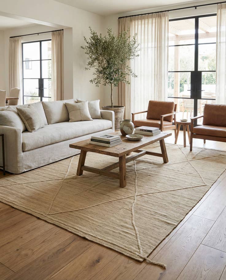 Detail image of 6' 10 x 10' 8 Hand Woven Kilim Modern Wool Rug