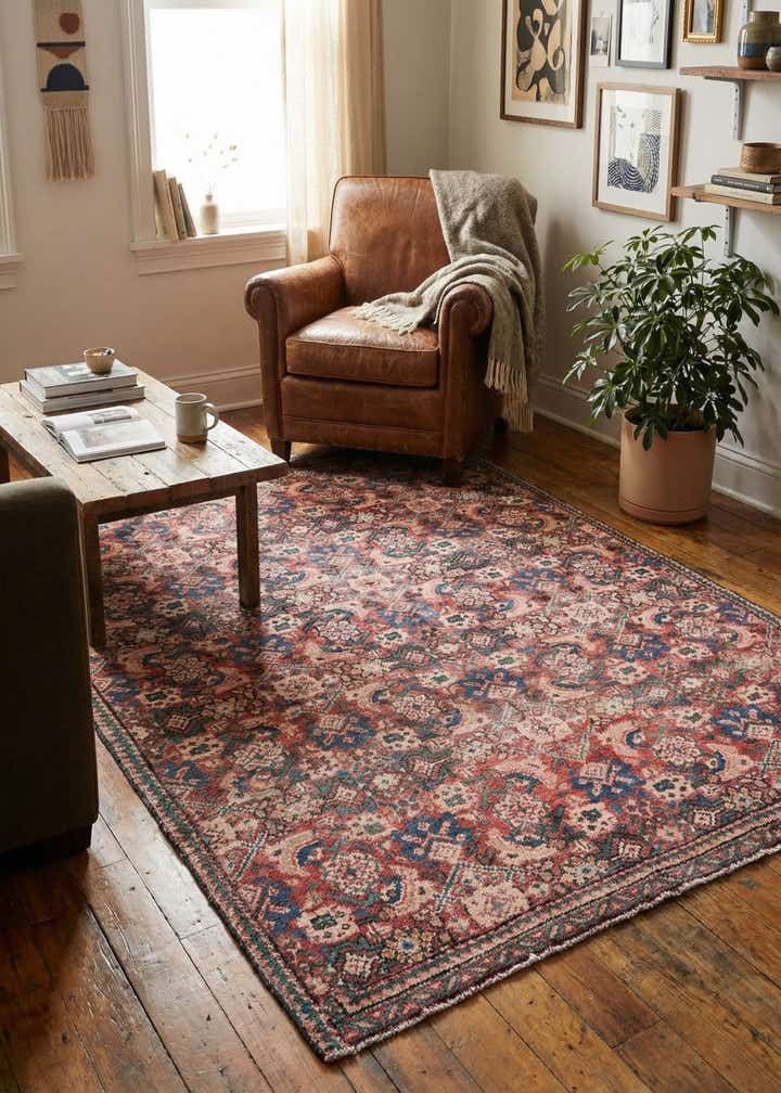 4' x 5' 2 Hand Knotted Ultra Vintage Persian Wool Rug