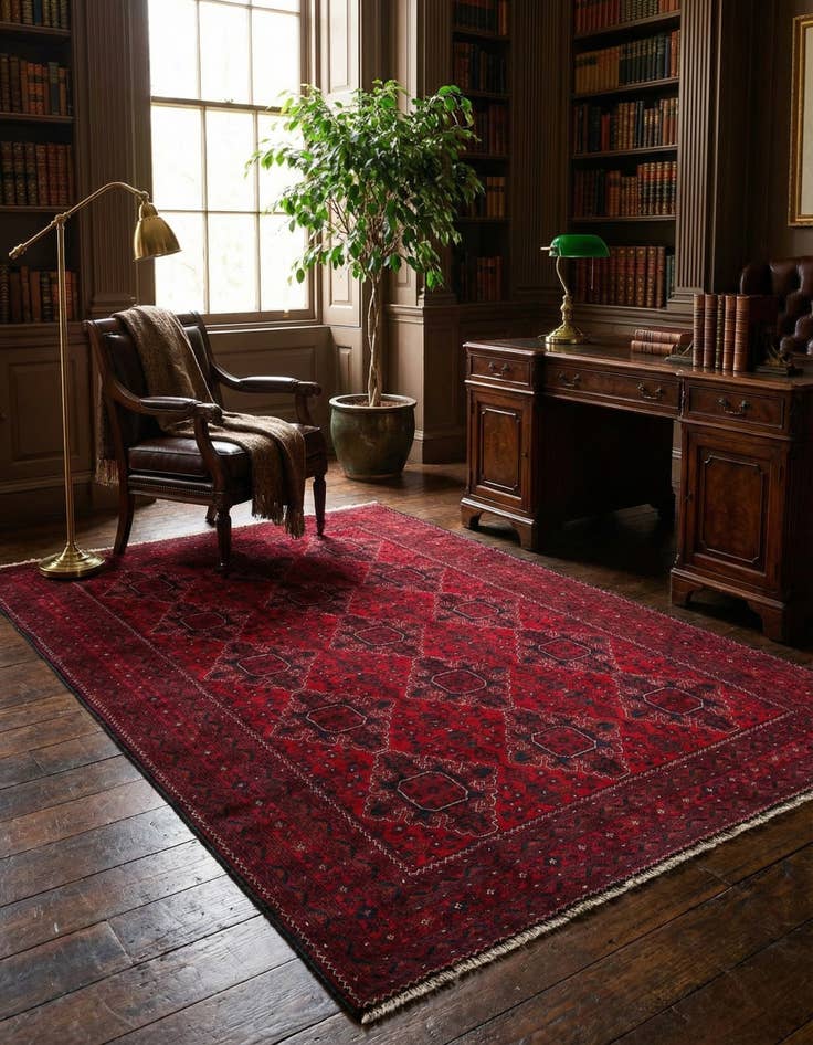 Detail image of  6' 6 x 9' 7  Hand Knotted Khal Mohammadi Wool Rug