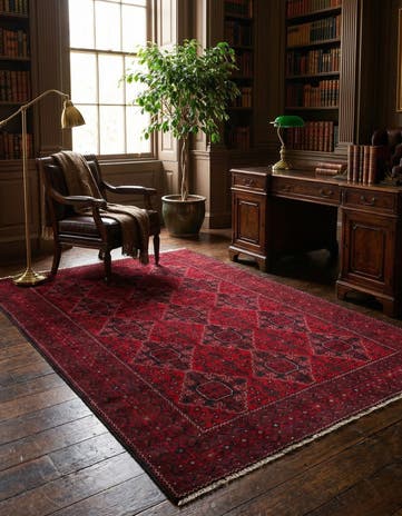 6' 6 x 9' 7 Hand Knotted Khal Mohammadi Wool Rug