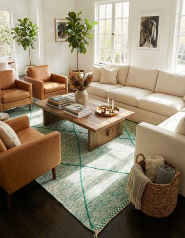 6' 6 x 9' 7 Hand Knotted Moroccan Wool Rug