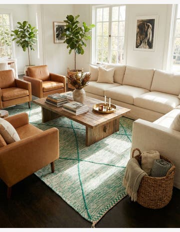 6' 6 x 9' 7 Hand Knotted Moroccan Wool Rug