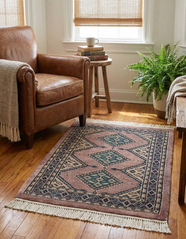 Detail image of  2' 7 x 3' 8  Hand Knotted Bokhara Rug