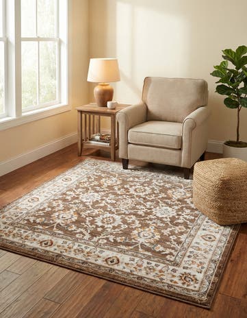Brown Charlotte Square Rug