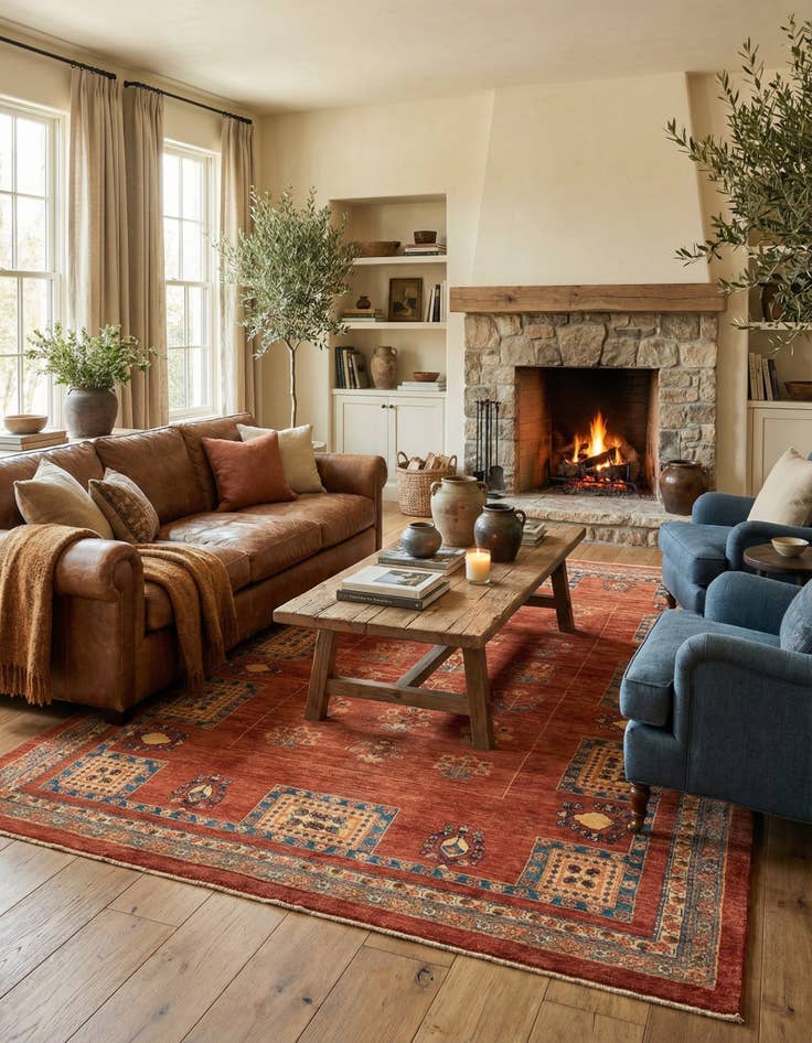 Detail image of 5' 5 x 9' 1 Luribaft Wool Rug