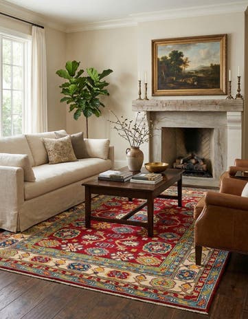 5' 1 x 7' 3 Hand Knotted Kazak Rug