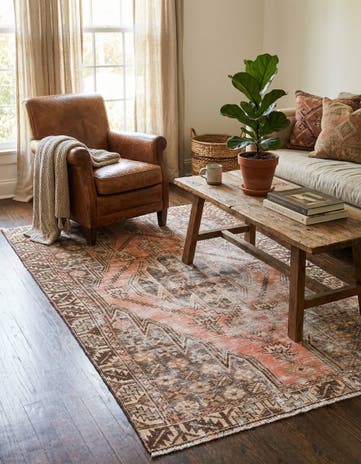 3' 10 x 6' 4 Hand Knotted Ultra Vintage Persian Wool Rug