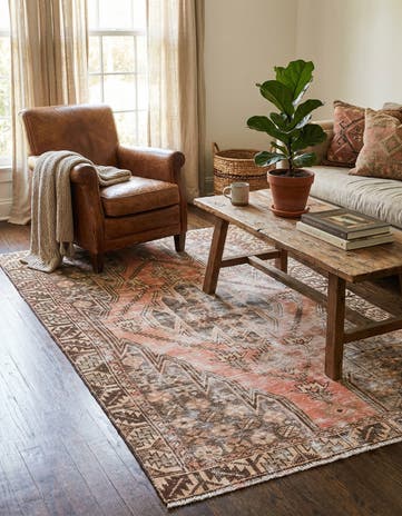 3' 10 x 6' 4 Hand Knotted Ultra Vintage Persian Wool Rug