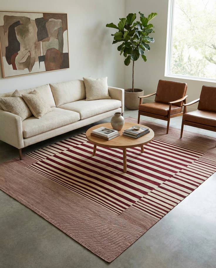 Detail image of 5' 10 x 7' 9 Hand Woven Kilim Modern Wool Rug
