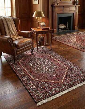 2' 4 x 3' 8 Hand Knotted Bidjar Persian Wool Rug