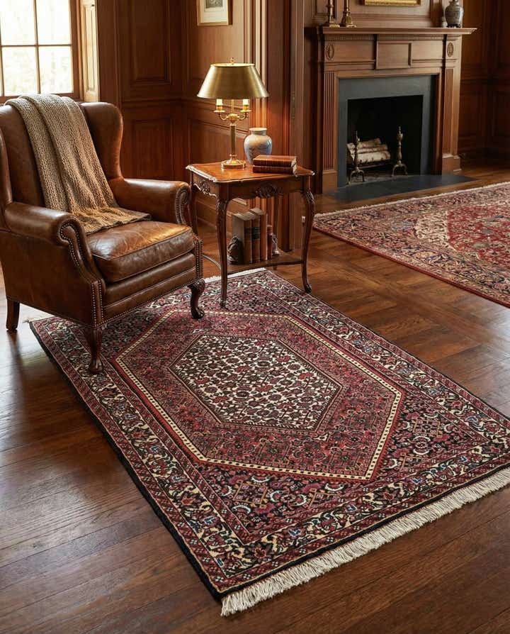 2' 4 x 3' 8 Hand Knotted Bidjar Persian Wool Rug
