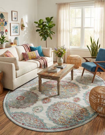 Cream Paragon Oval Rug