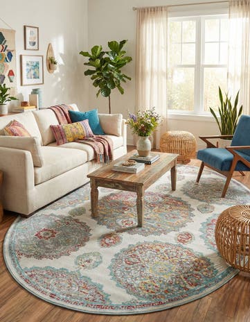 Cream Paragon Oval Rug