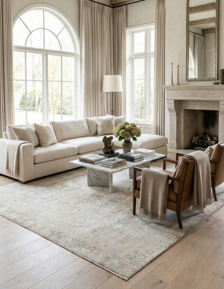 Detail image of 8' 10 x 11' 9  Hand Knotted Ultra Vintage Persian Wool Rug