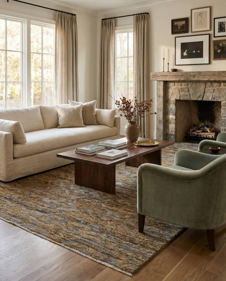 Detail image of 7' 10 x 10' 1 Hand Knotted Darya Wool Rug