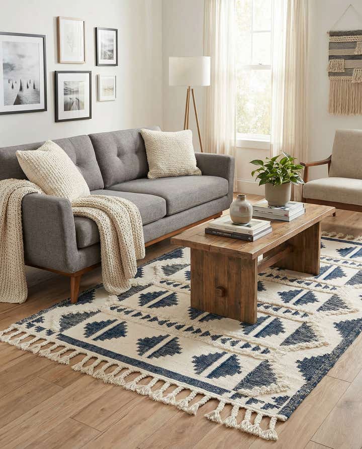 5' 1 x 8' Hand Woven Arizona Wool Rug