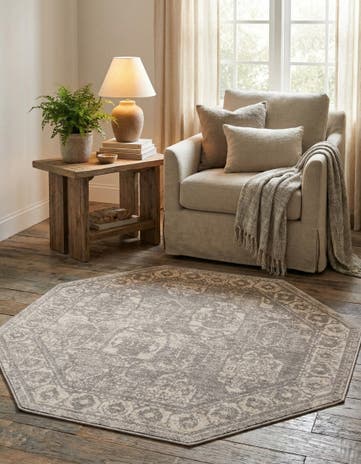 Gray Lola Octagon Rug
