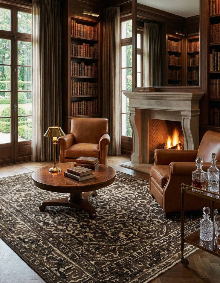 Detail image of 6' 4 x 9' 8 Vintage Royal Wool Rug