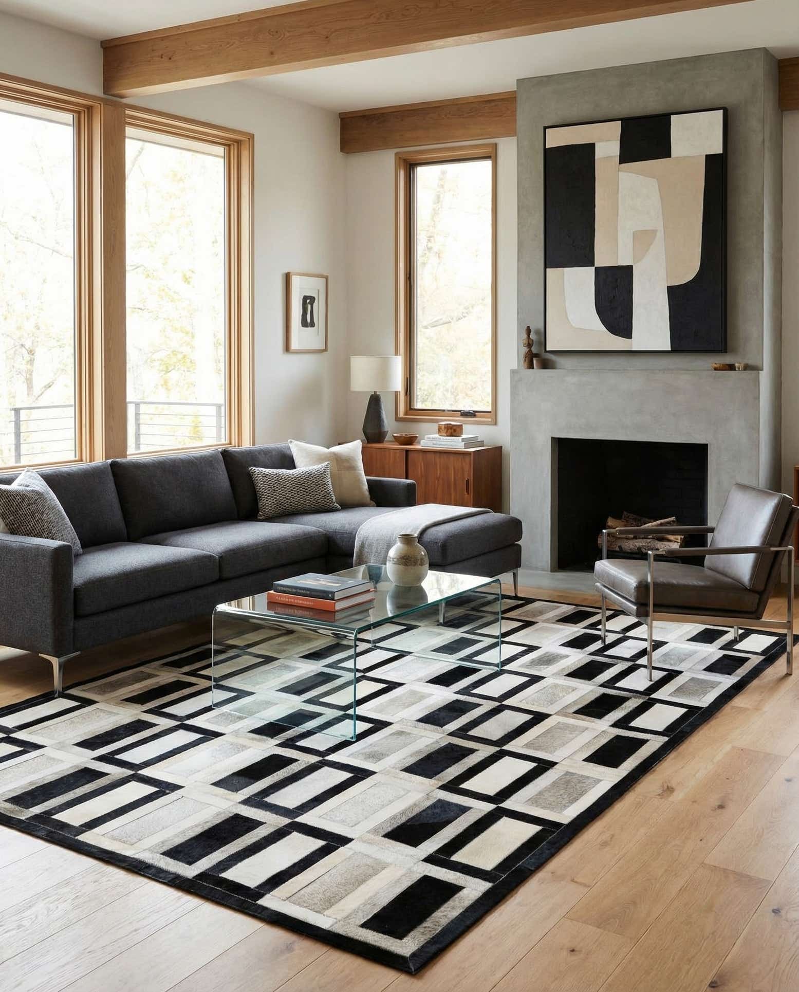 5' 1 x 7' 11 Cowhide - Patchwork Rug