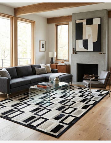 5' 1 x 7' 11 Cowhide - Patchwork Rug