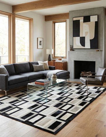5' 1 x 7' 11 Cowhide - Patchwork Rug