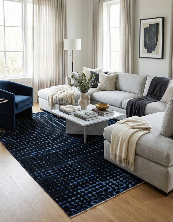 Detail image of 8' x 10' 4  Hand Knotted Darya Wool Rug