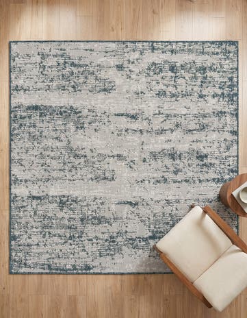 5' 3 x 5' 3 Easy-Clean Modern Indoor / Outdoor Square Rug
