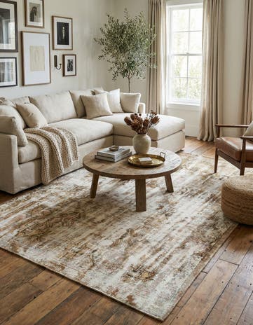 6' 8 x 8' 8 Hand Knotted Ultra Vintage Persian Wool Rug