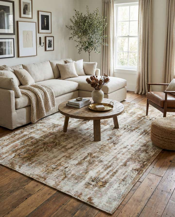 6' 8 x 8' 8 Hand Knotted Ultra Vintage Persian Wool Rug