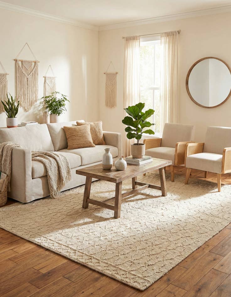 Detail image of  7' 10 x 7' 10  Hand Woven Larsa Jute Square Rug