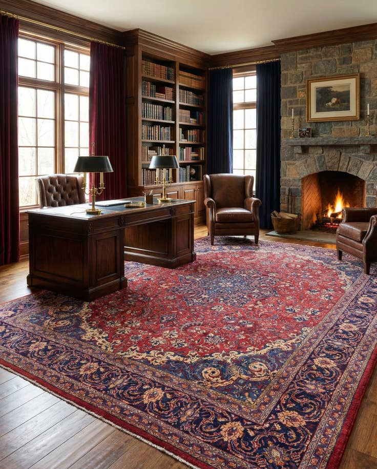 Detail image of 9' 10 x 12' 10 Hand Knotted Sarough Persian Wool Rug