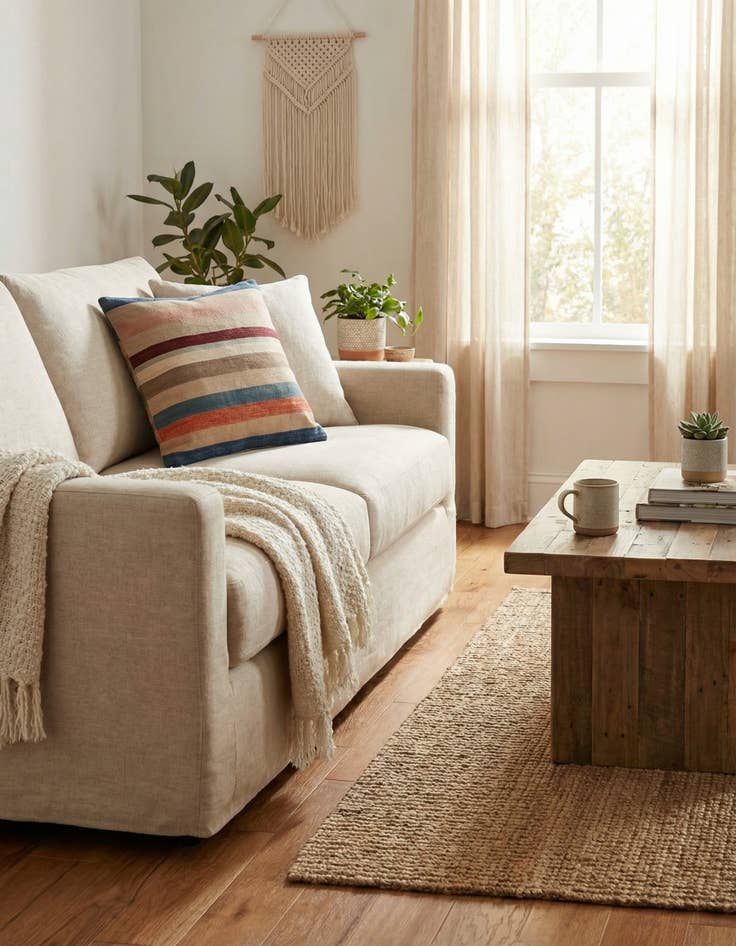 Detail image of 3' 3 x 3' 4  Hand Woven Pillow Wool Square Rug