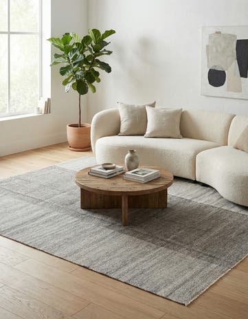 9' 1 x 11' 3 Hand Woven Kilim Modern Wool Rug