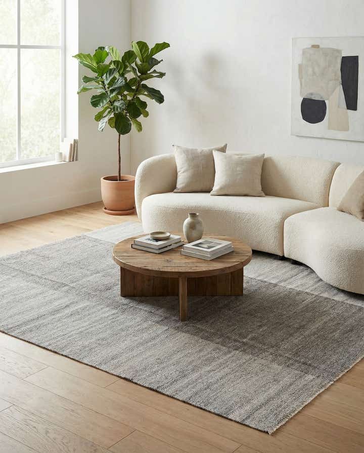 9' 1 x 11' 3 Hand Woven Kilim Modern Wool Rug
