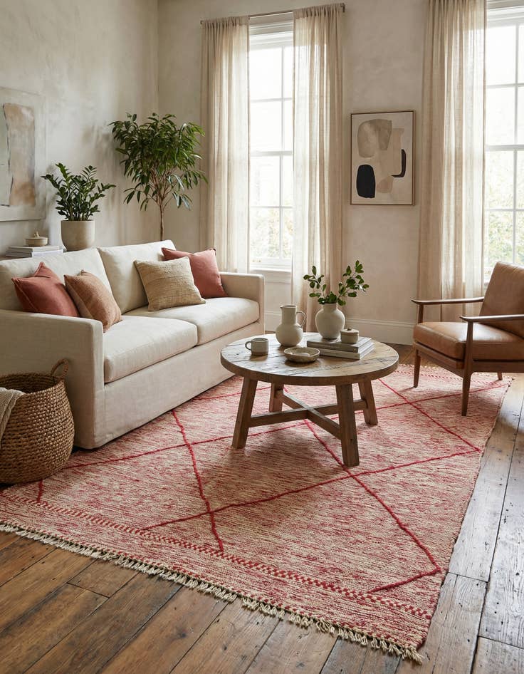 Detail image of 5' 5 x 8' 3  Hand Knotted Moroccan Wool Rug