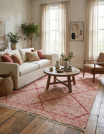5' 5 x 8' 3 Hand Knotted Moroccan Wool Rug